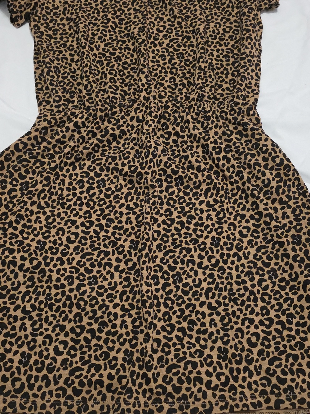 Leopard Print Short Sleeve Waist-Defined Dress  Old Navy Size M - Picture 6 of 6